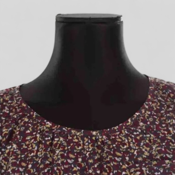 APC French Shift Dress 100% Cotton Floral Patterned Mini Pockets Long Sleeve M - Picture 6 of 14